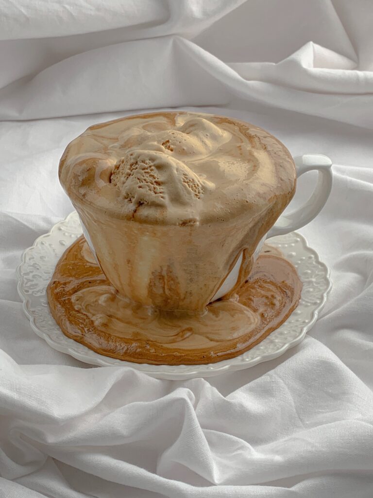 cup overflowing
cappuccino