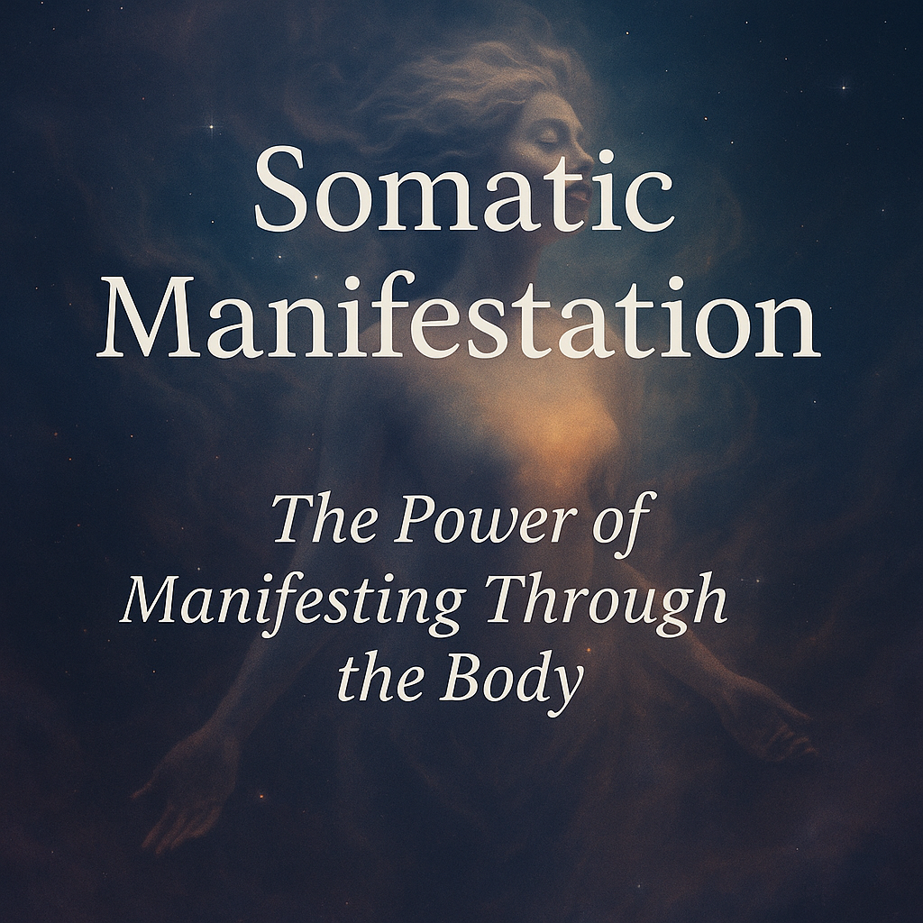 A digital painting of a woman standing barefoot on lush earth under a glowing sky, symbolising the rise of the New Earth and the evolving spiritual world. Surrounded by light and nature, she radiates peace and embodiment, capturing the essence of somatic manifestation in the spiritual world.