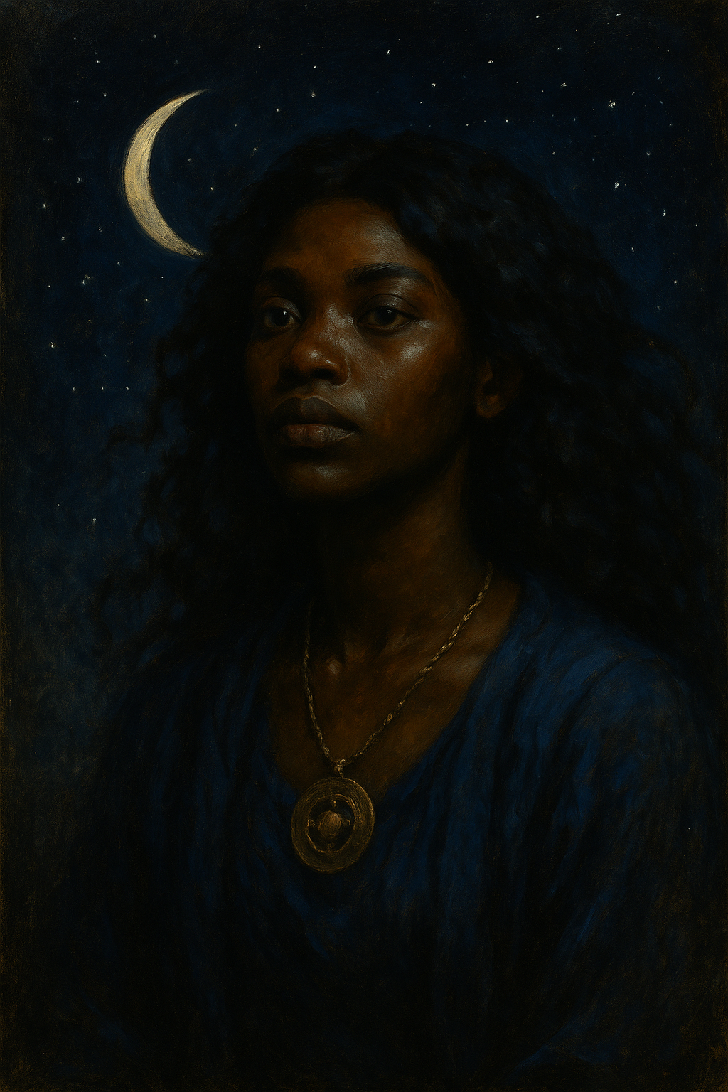 A timeless woman stands beneath a vast starlit sky, her cloak woven with constellations, her body a silhouette of stars and shadow. Her hands stretch upward, connecting heaven to womb. Around her, planets orbit gently, comets pass in silence, and the void pulses with quiet wisdom. She is the Cosmic Witch — the one who never forgot. As one of the 12 Witch Archetypes, she reminds you that you are made of galaxies and guided by rhythm. You are not lost — you are arriving right on cosmic time.

